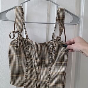 Plaid Corset Top